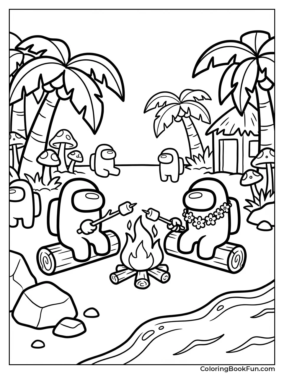 Crewmates Roast Marshmallows