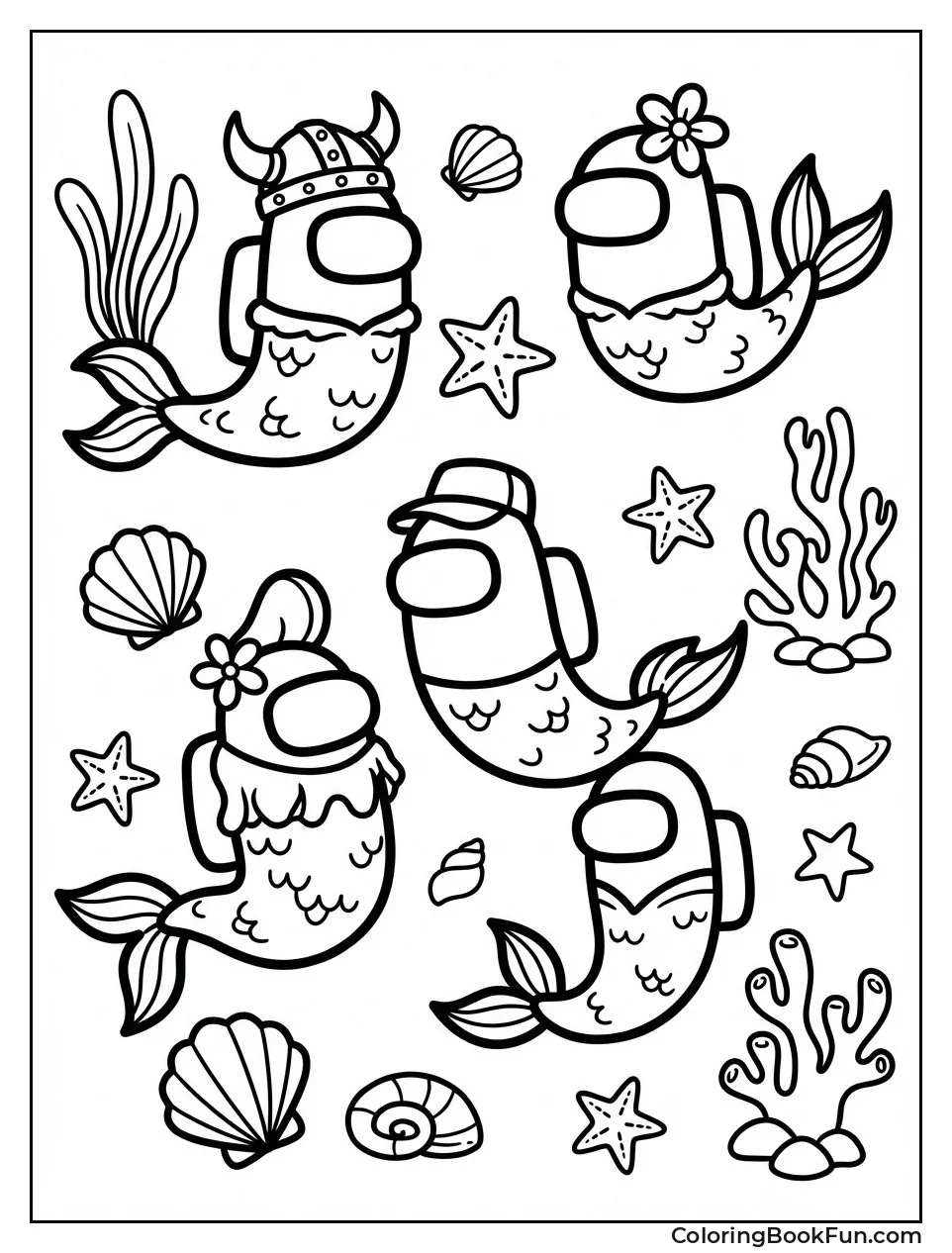 Mermaid Crewmates Swim Deep