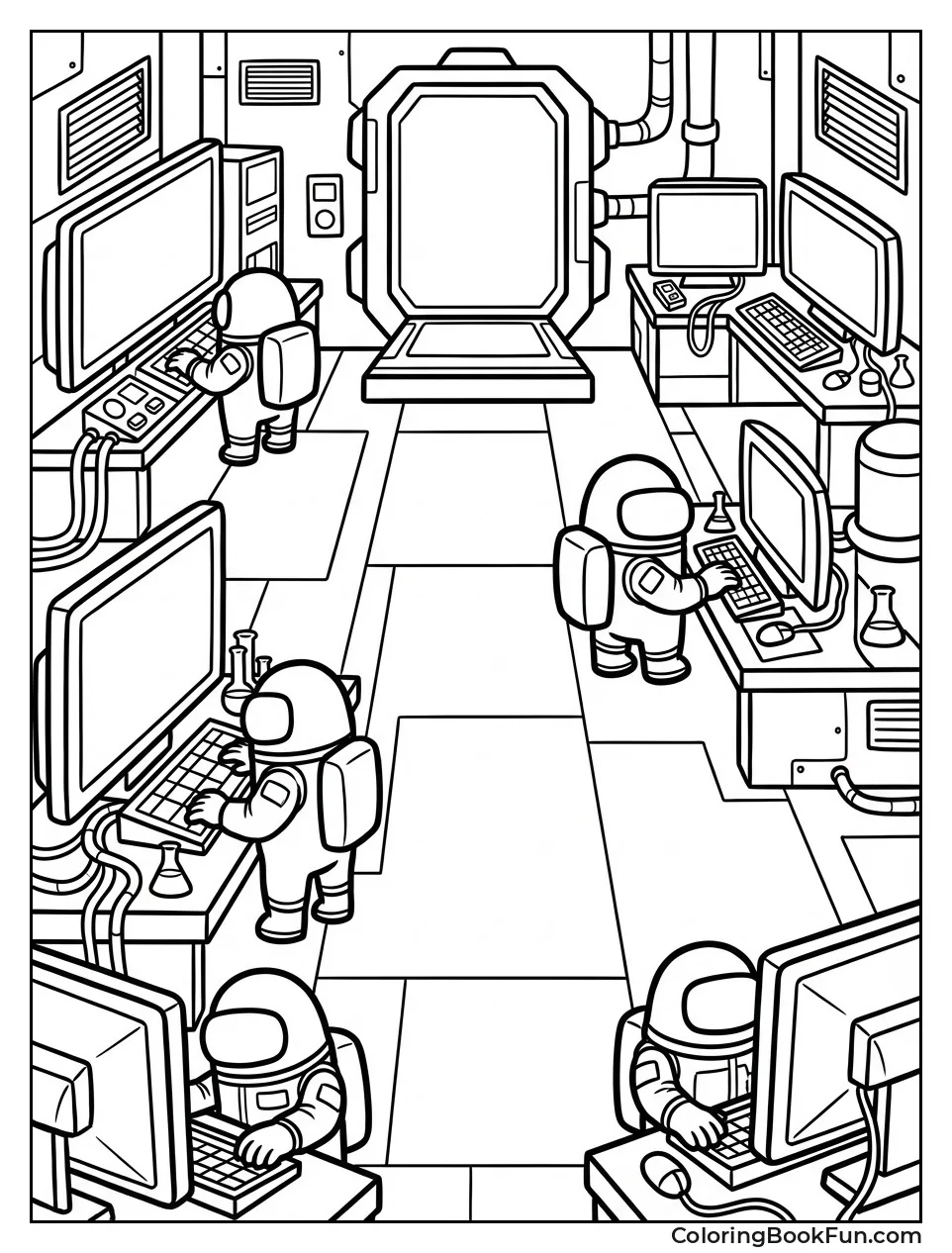 Crewmates Work in Lab