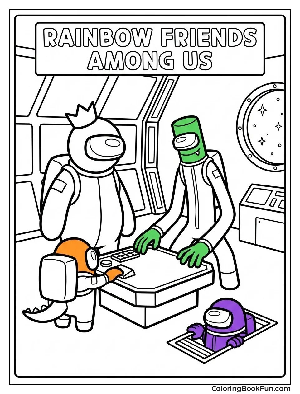 Rainbow Crewmates Color Ship