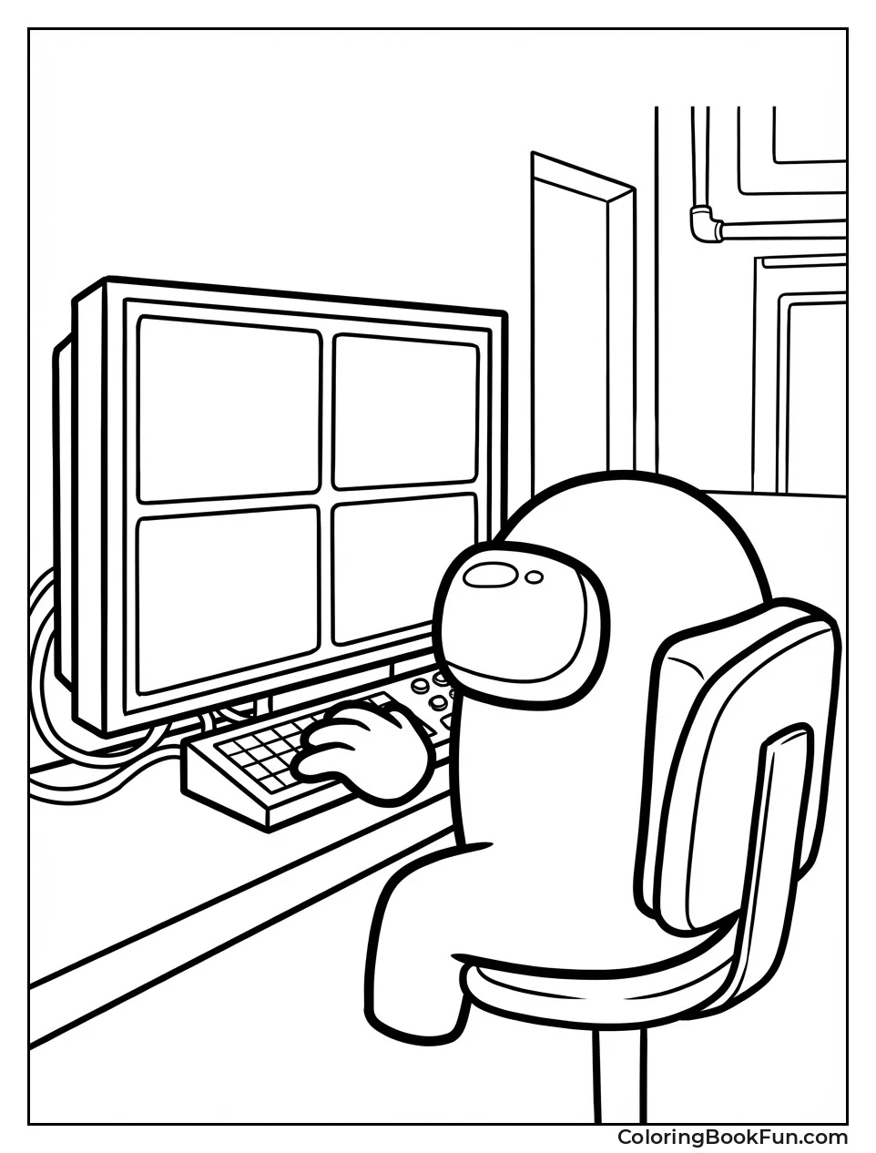 Crewmate Watches Security Screens