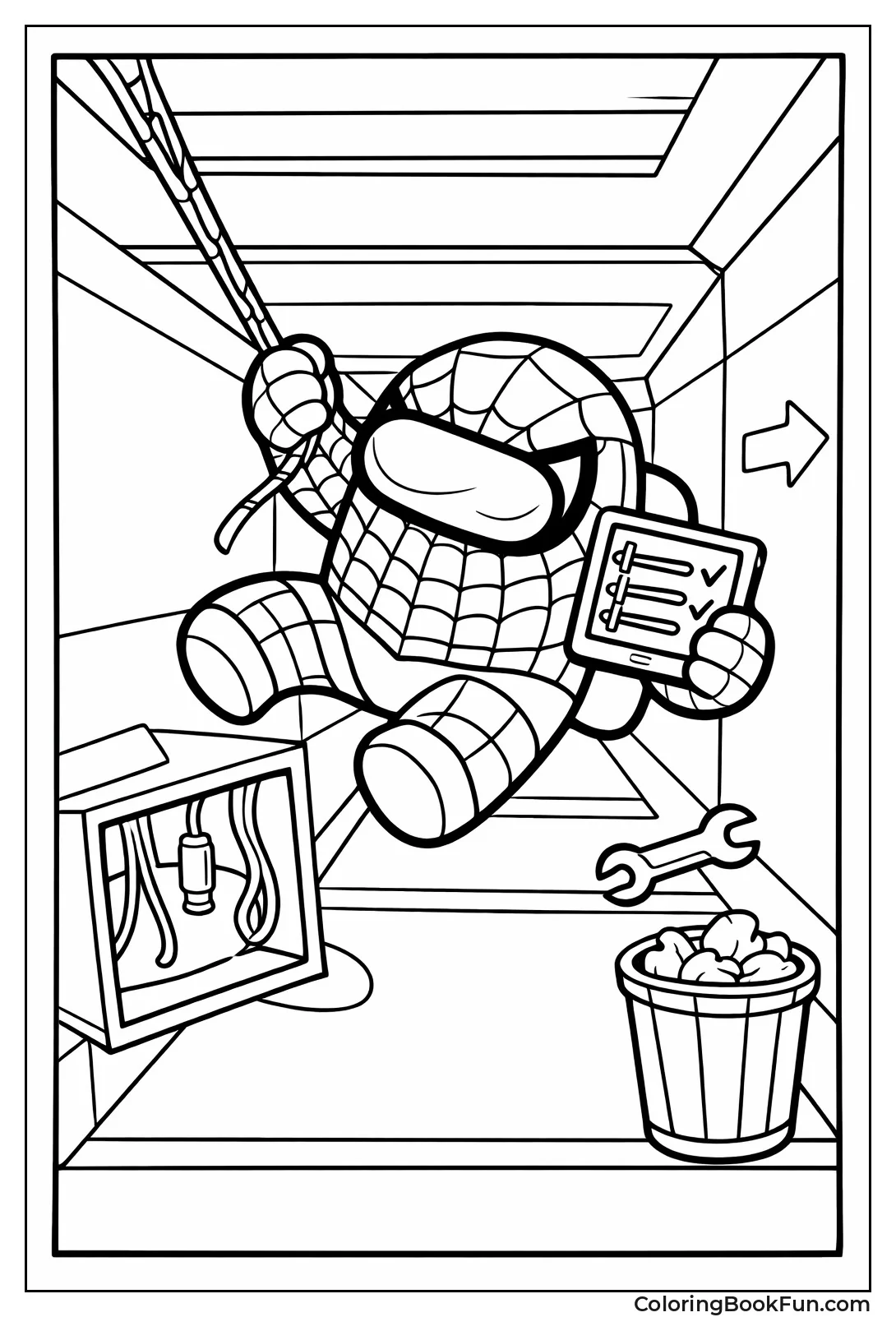 Spiderman Crewmate Swings Vents