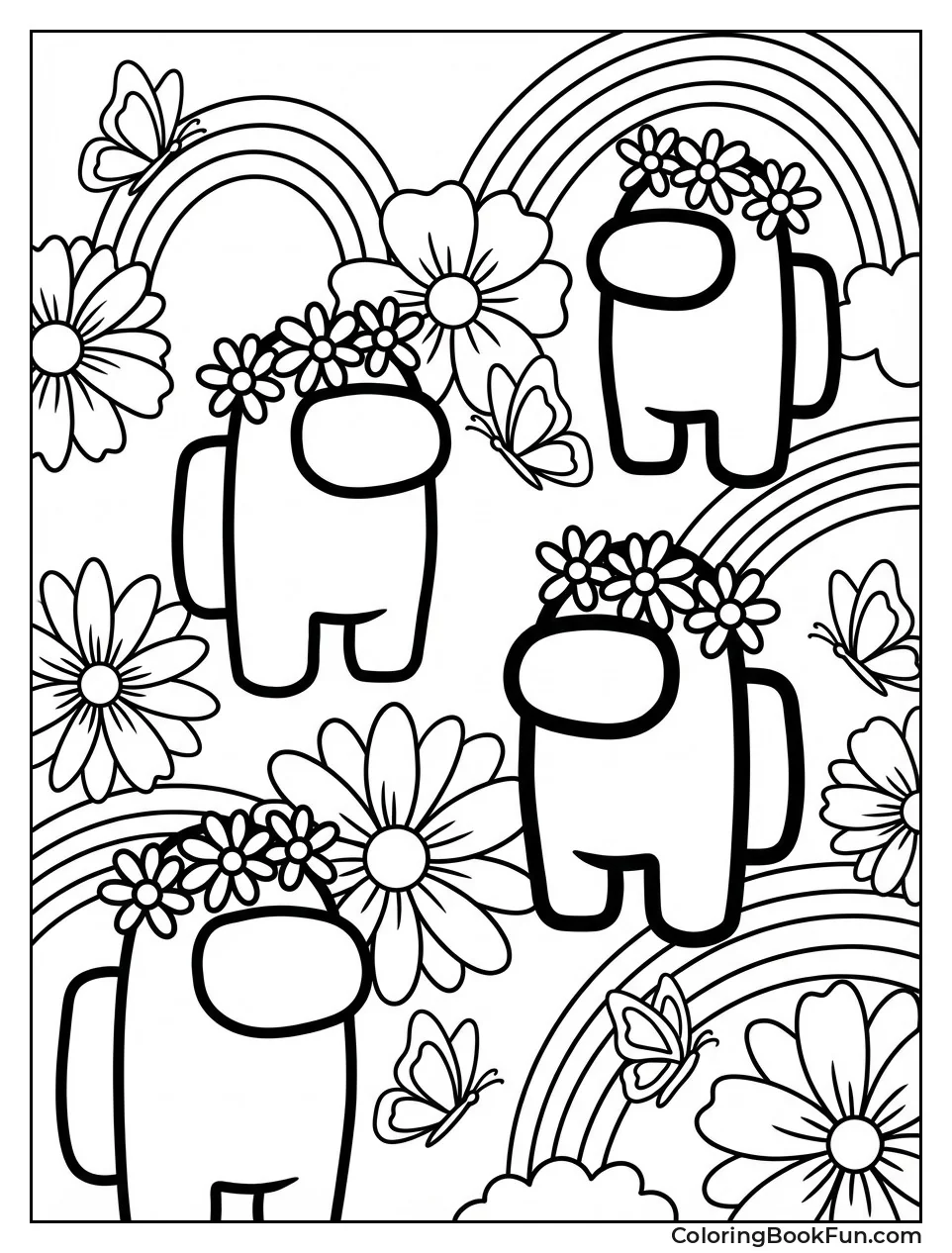 Crewmates Dance with Flowers