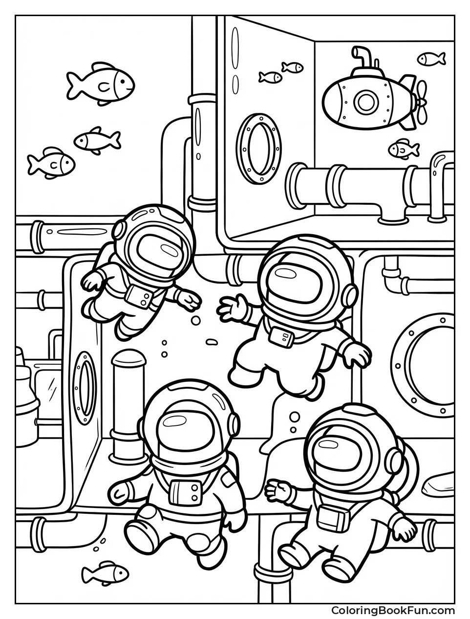 Crewmates Dive Underwater