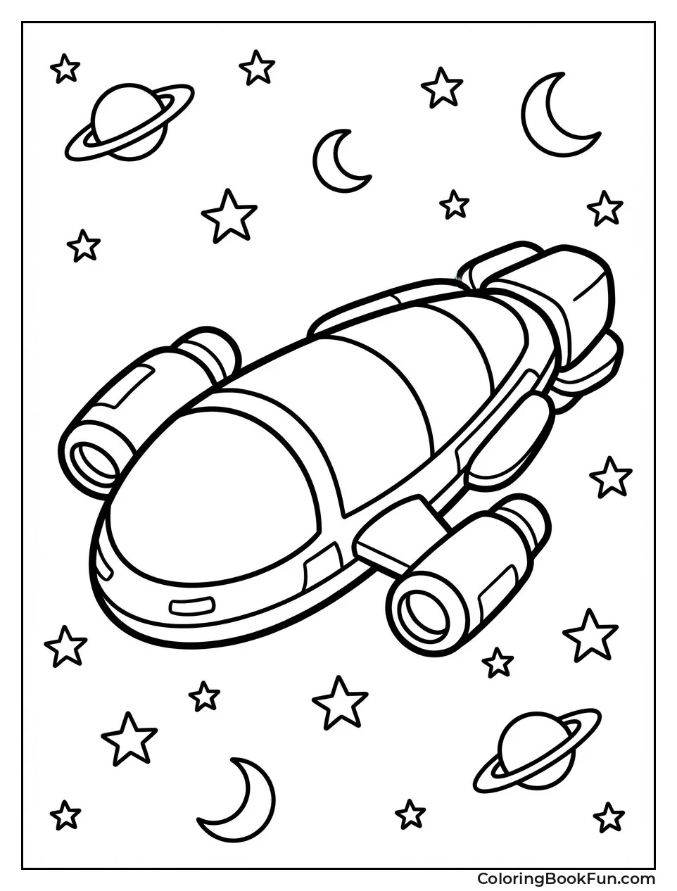 Skeld Ship Soars Through Space