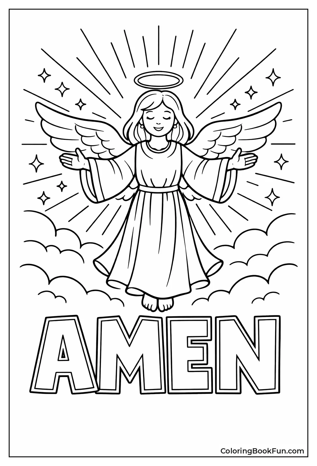 Angel Blessing with Outstretched Arms