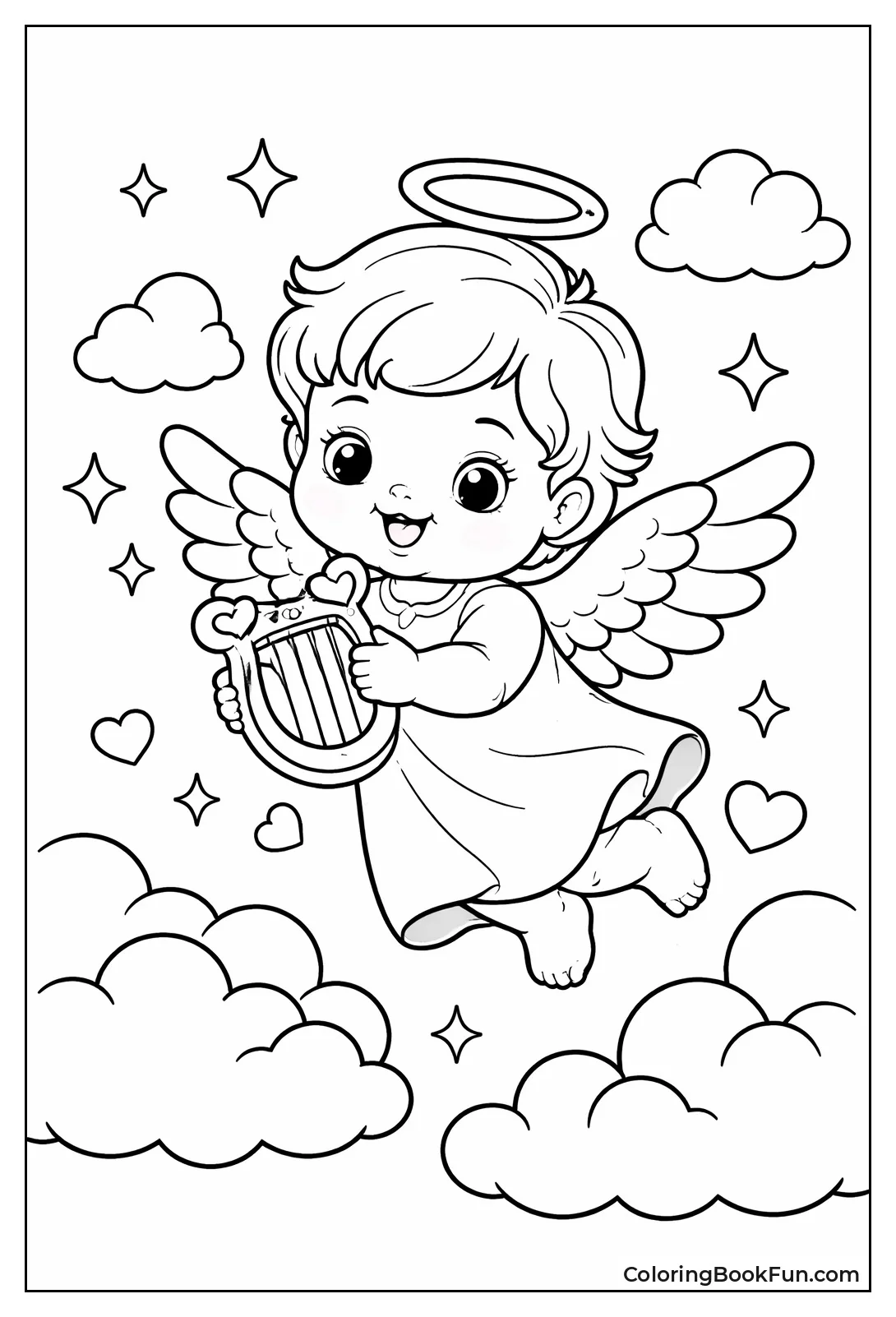 Chubby Cherub Smiling with Halo