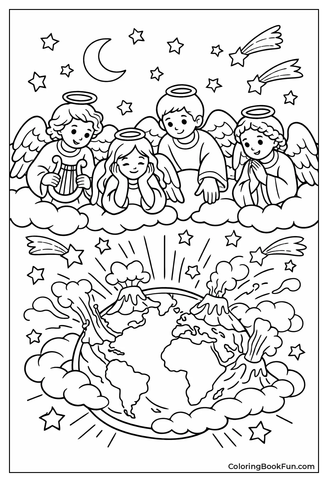 Angels Watching Earth Creation
