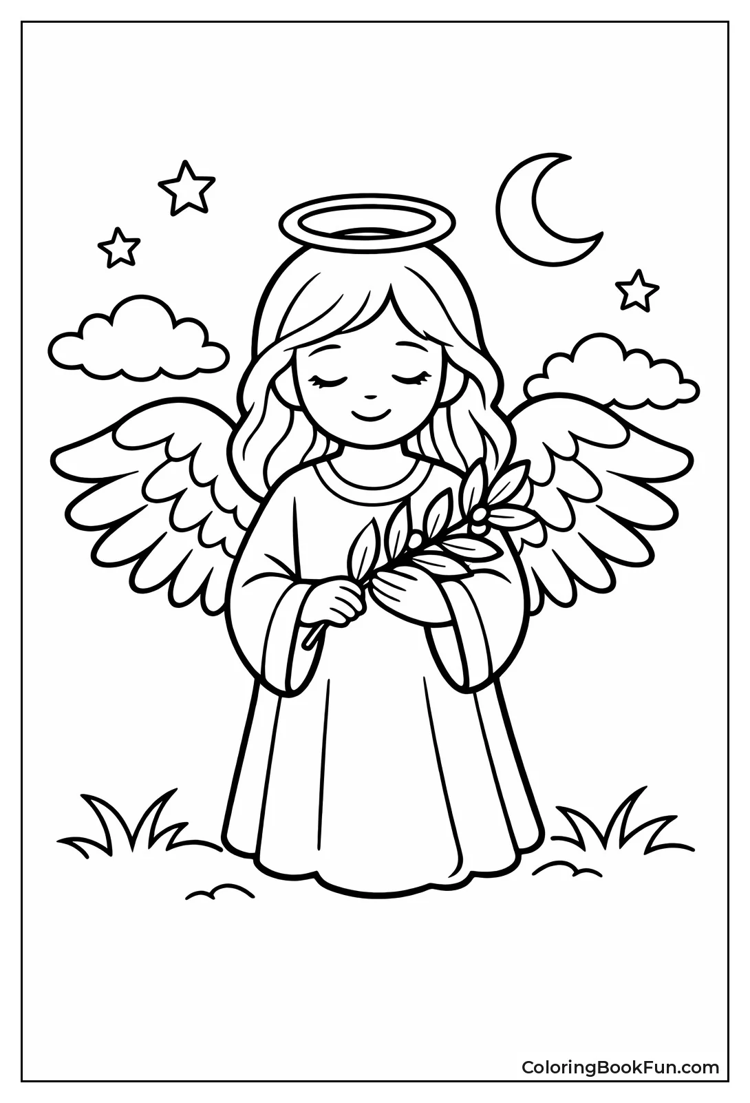 Angel Carrying Olive Branch