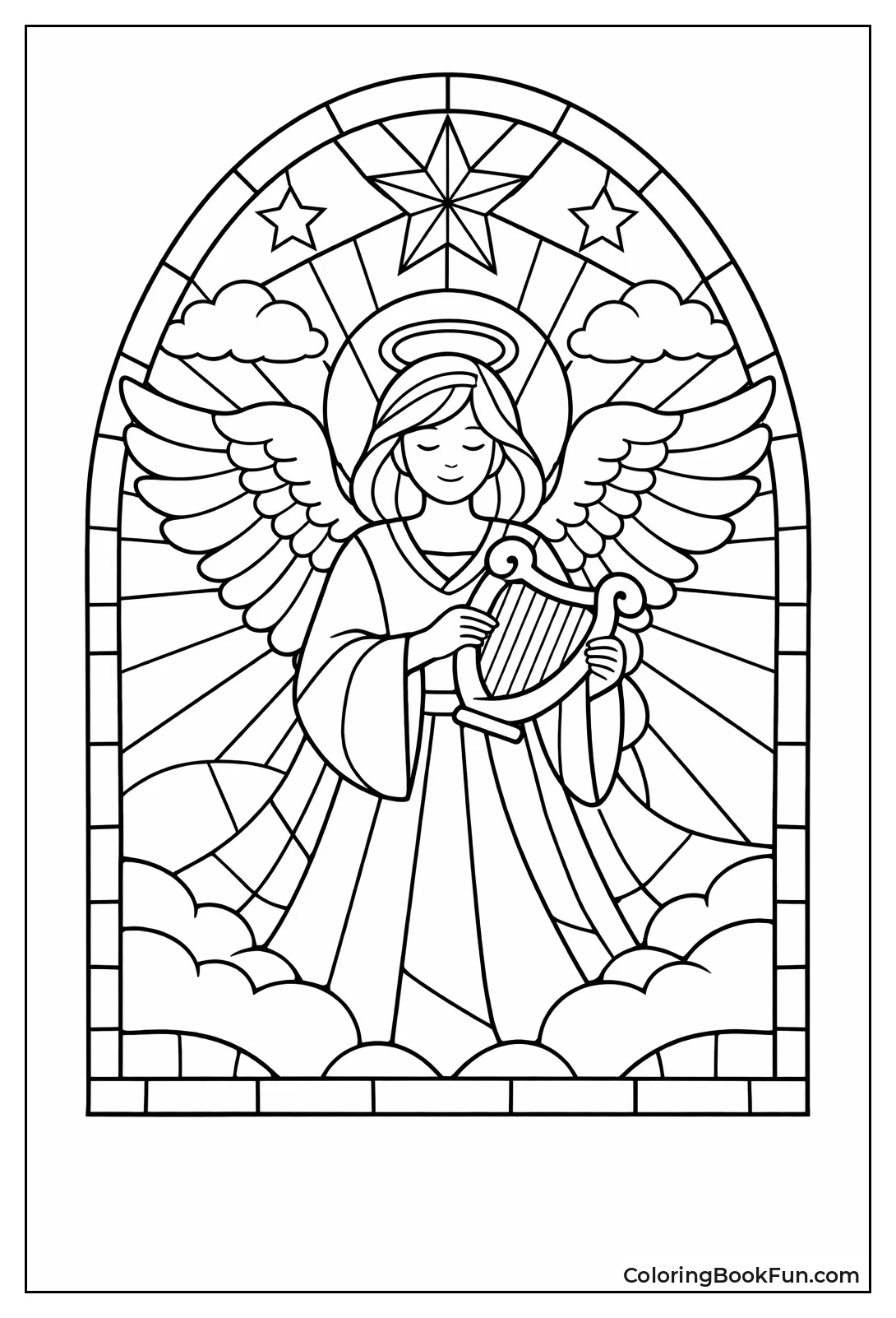Stained Glass Window Angel