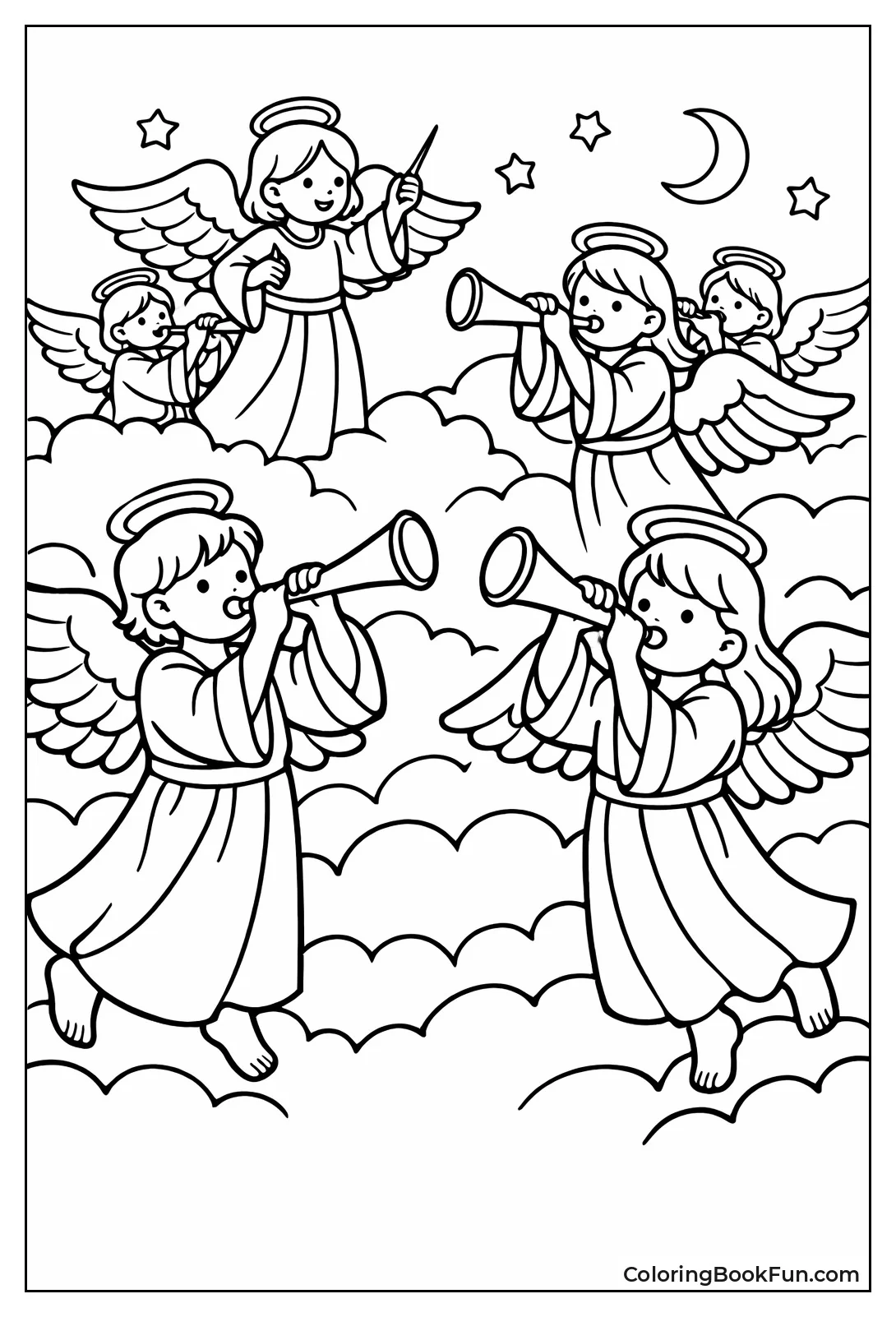 Angels Blowing Trumpets Together