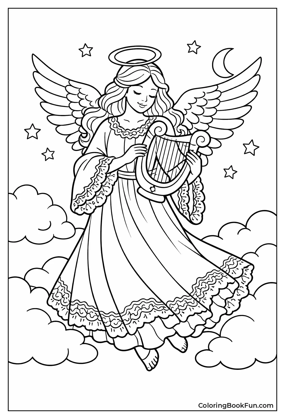 Victorian Angel in Flowing Robes