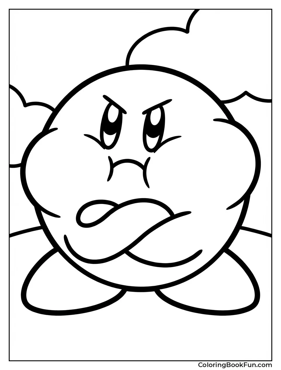 Angry Kirby Pouting Cutely