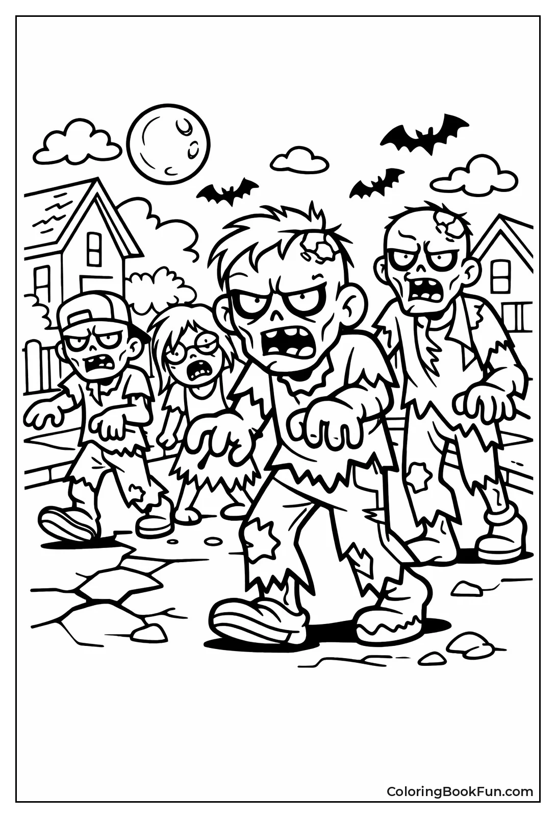 Angry Zombie Group Shuffling