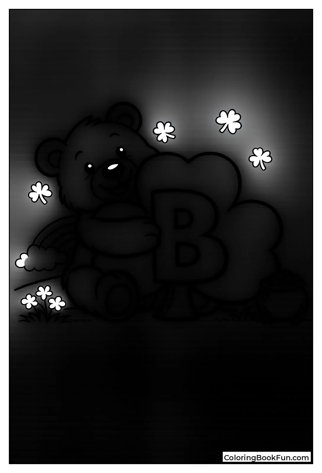 Animal Hugs Shamrock Letter