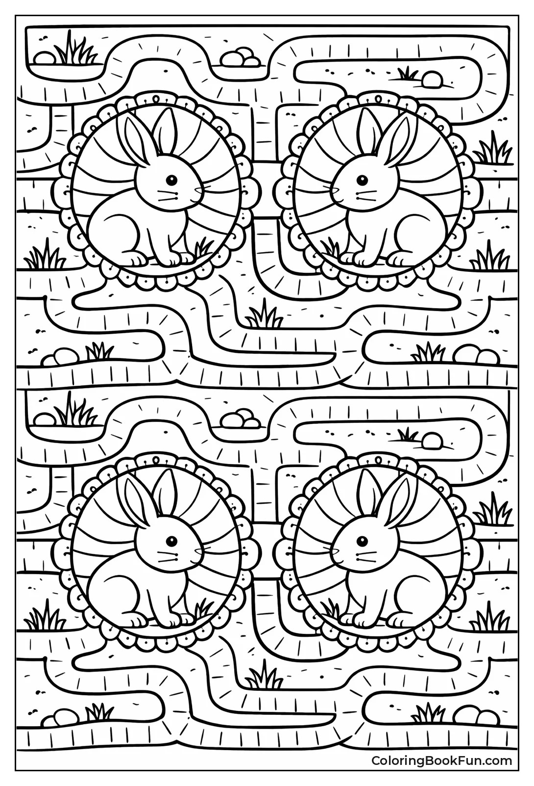 Bouncy Rabbits in Tile Burrow