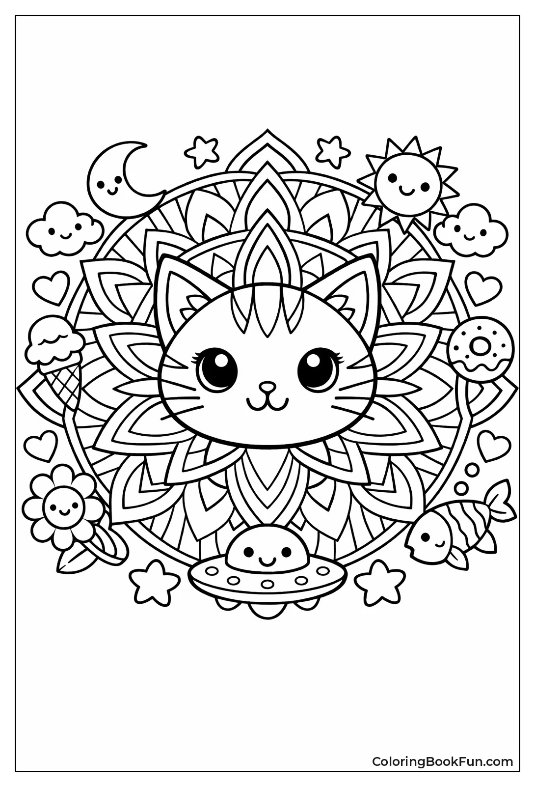 Fluffy Cat with Whisker Rays