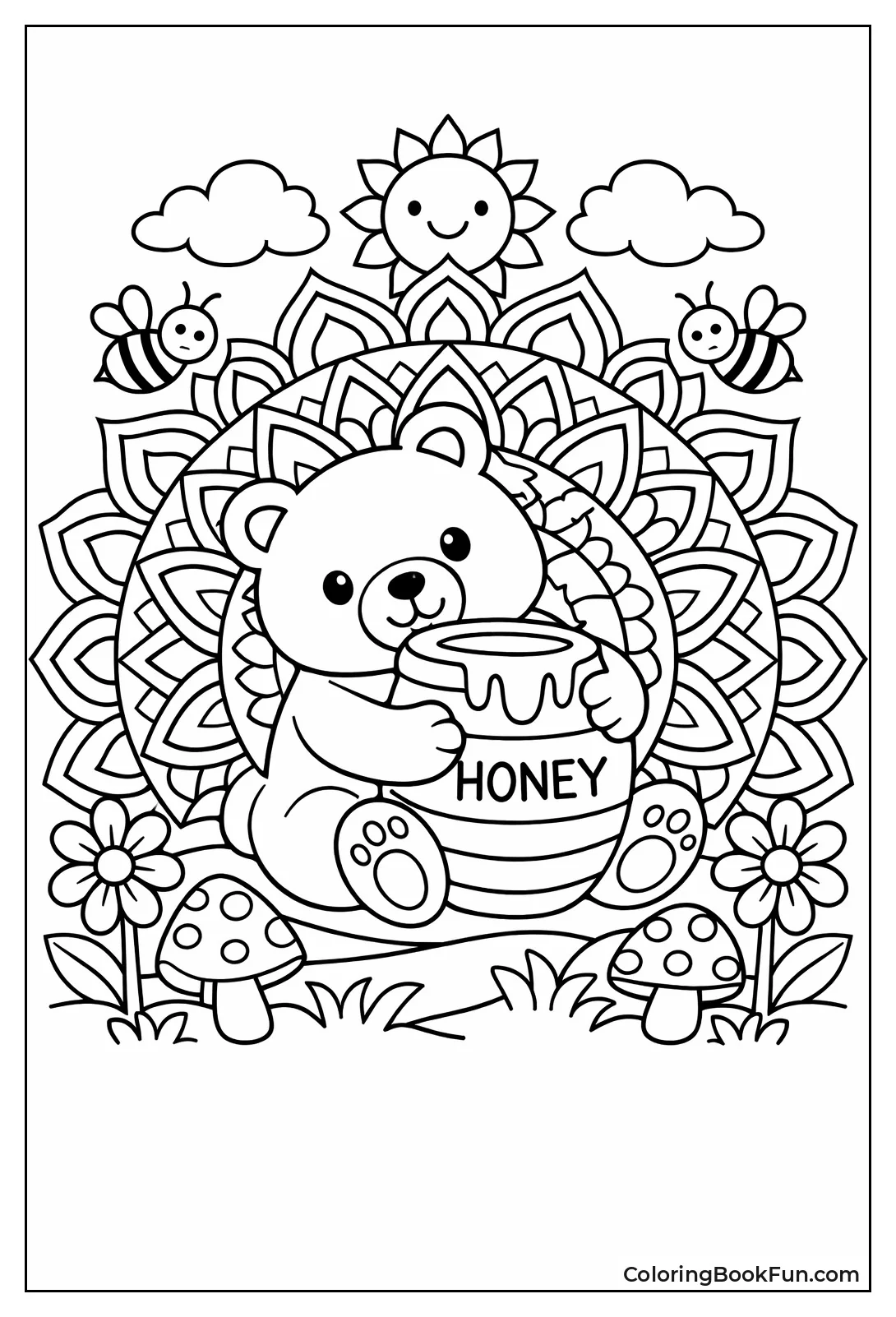 Bear Hugging Honey Pot