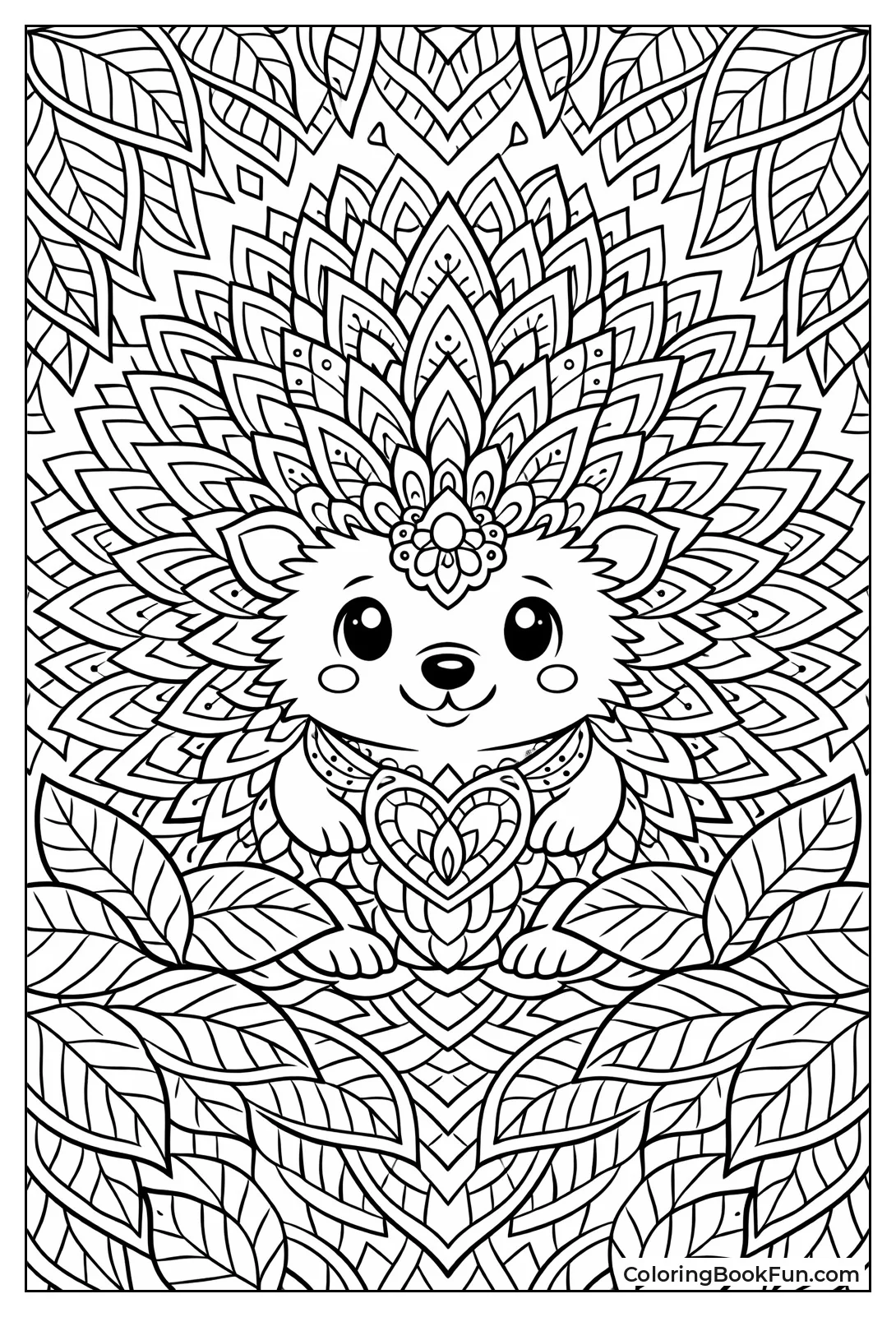 Spiky Hedgehog with Leaf Quills