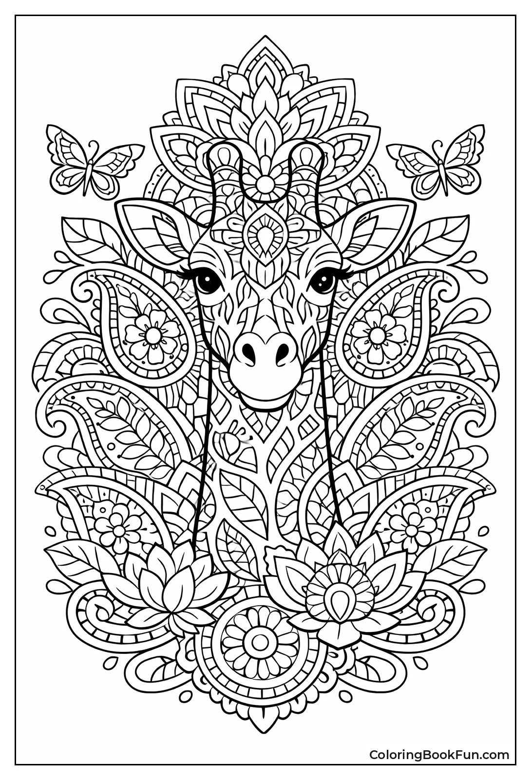 Giraffe Neck in Paisley Patterns