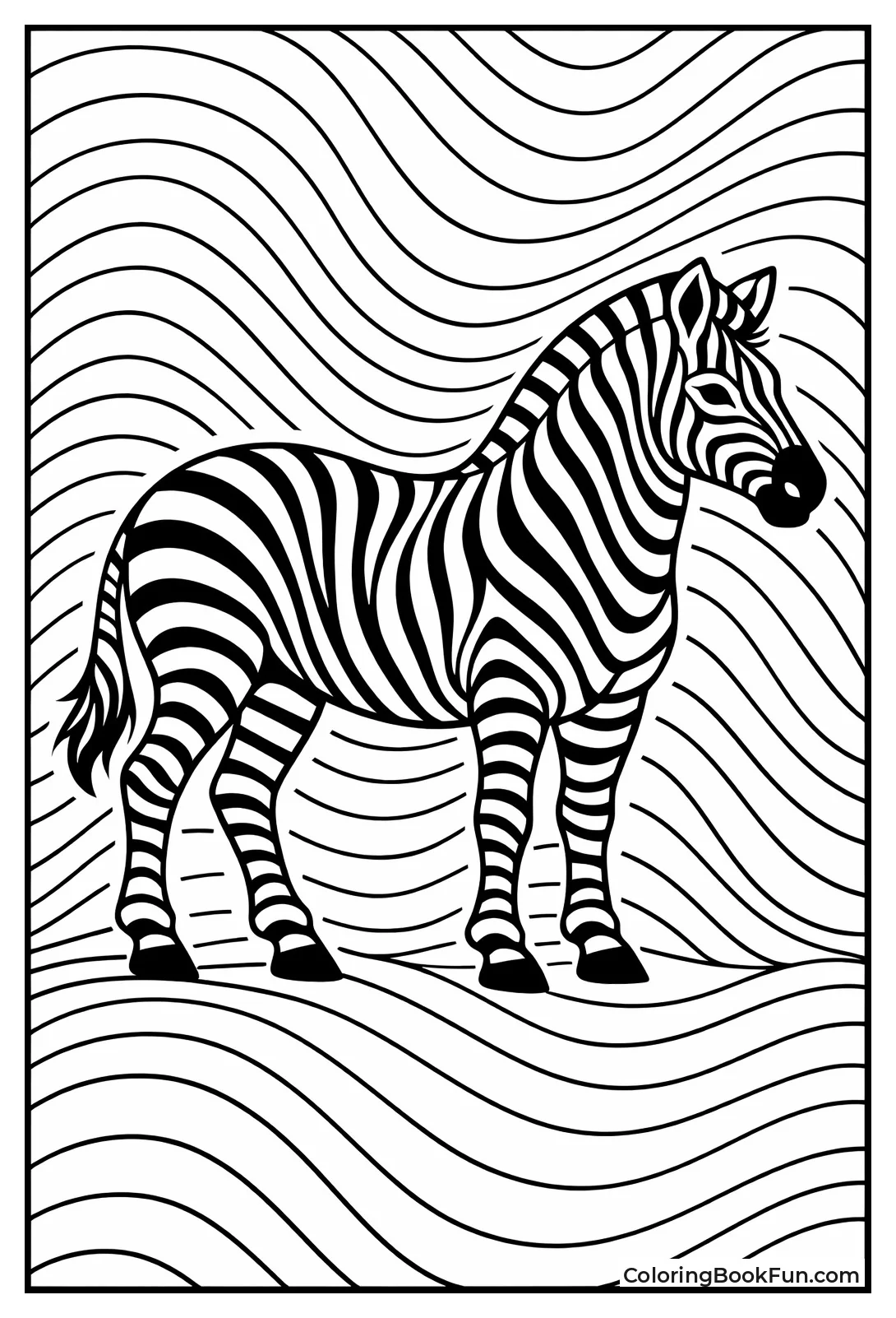 Zebra Stripes in 3D Illusion