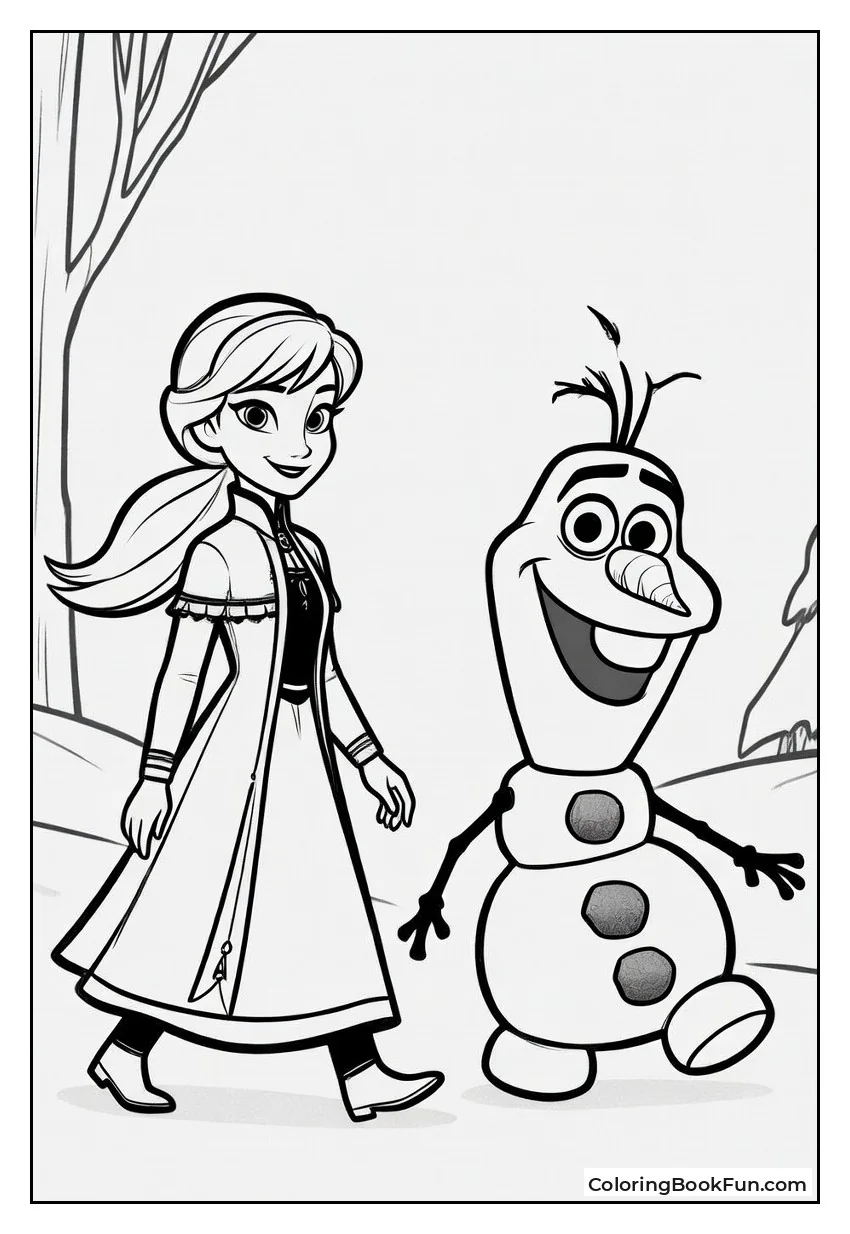 Anna and Olaf Friends