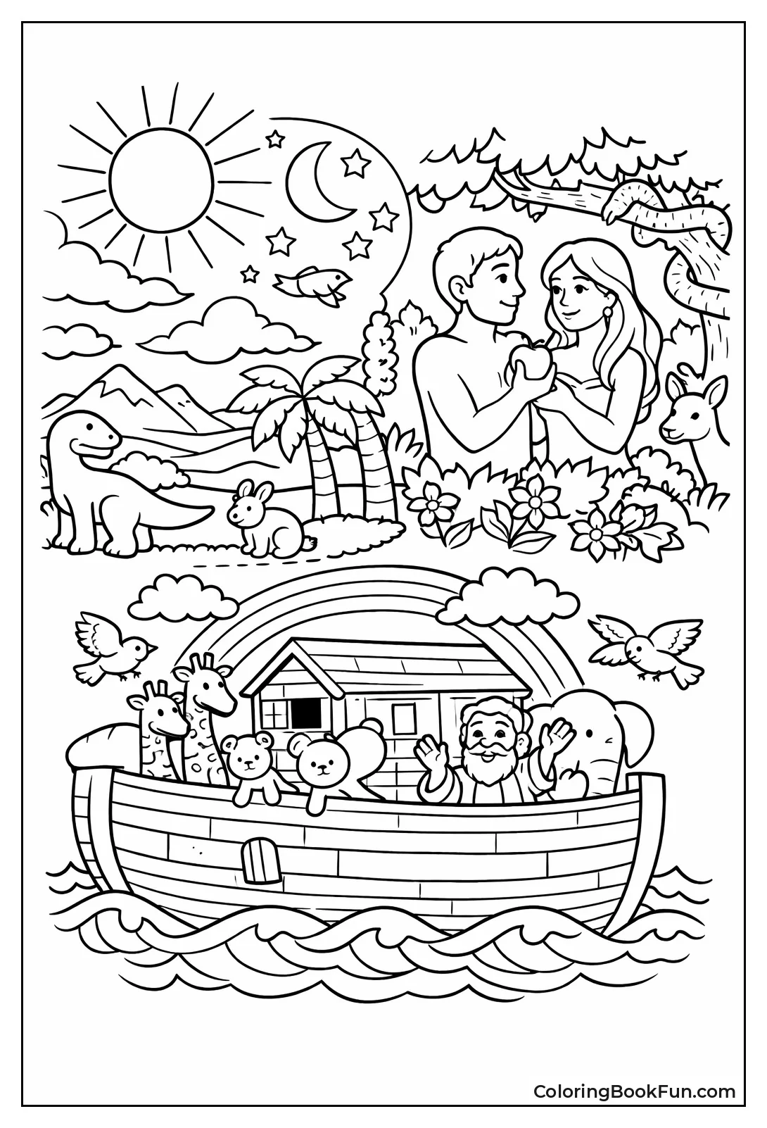 Noah Loading Animals on Ark