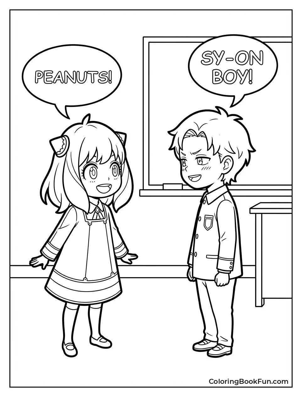 Anya Faces Damian Playfully