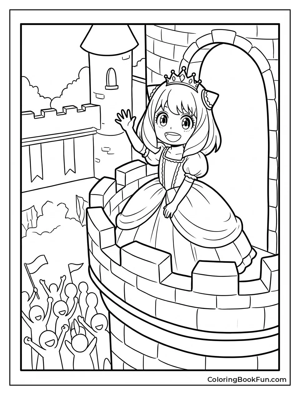 Princess Anya Waves Crowd