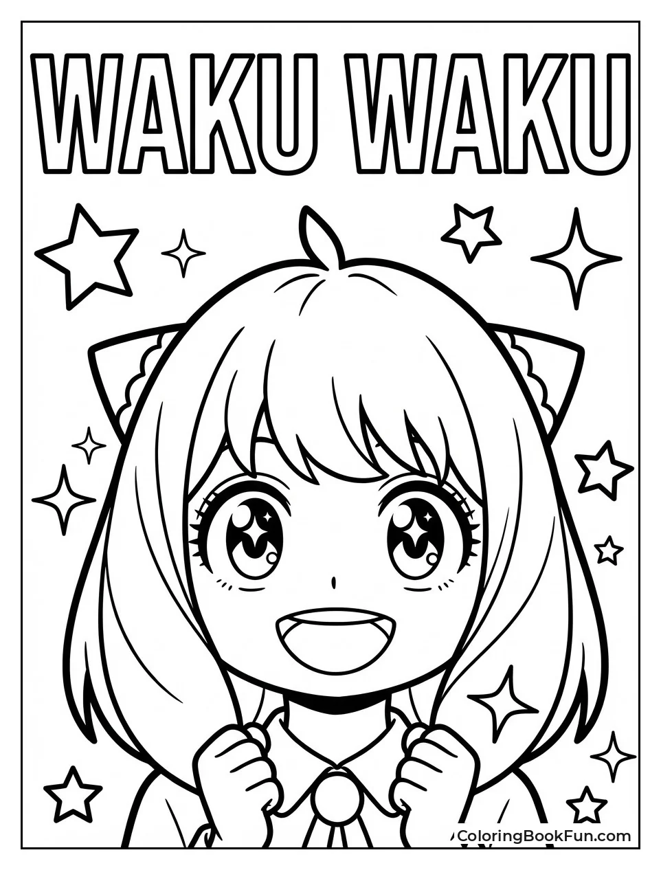 Excited Anya with Sparkles