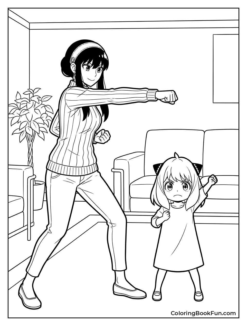 Yor Trains Anya Punching