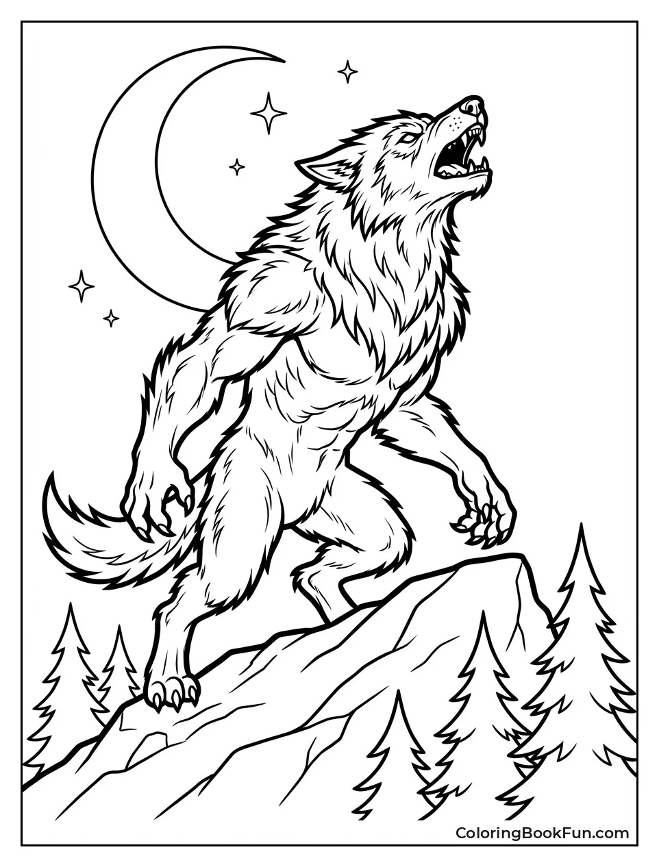Aaron Werewolf Howls at Moon