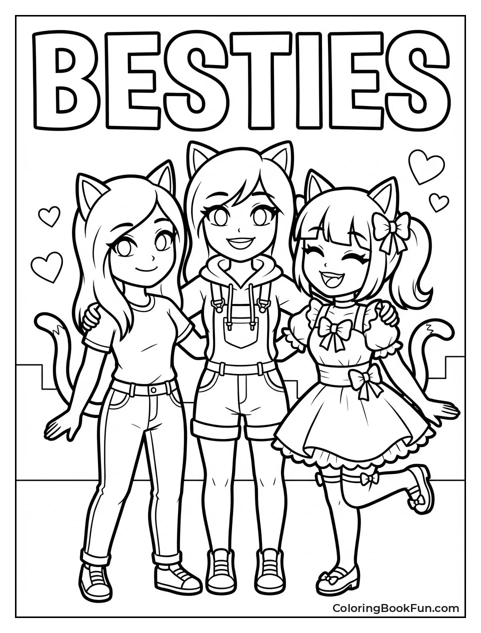 Best Friends Hug Together