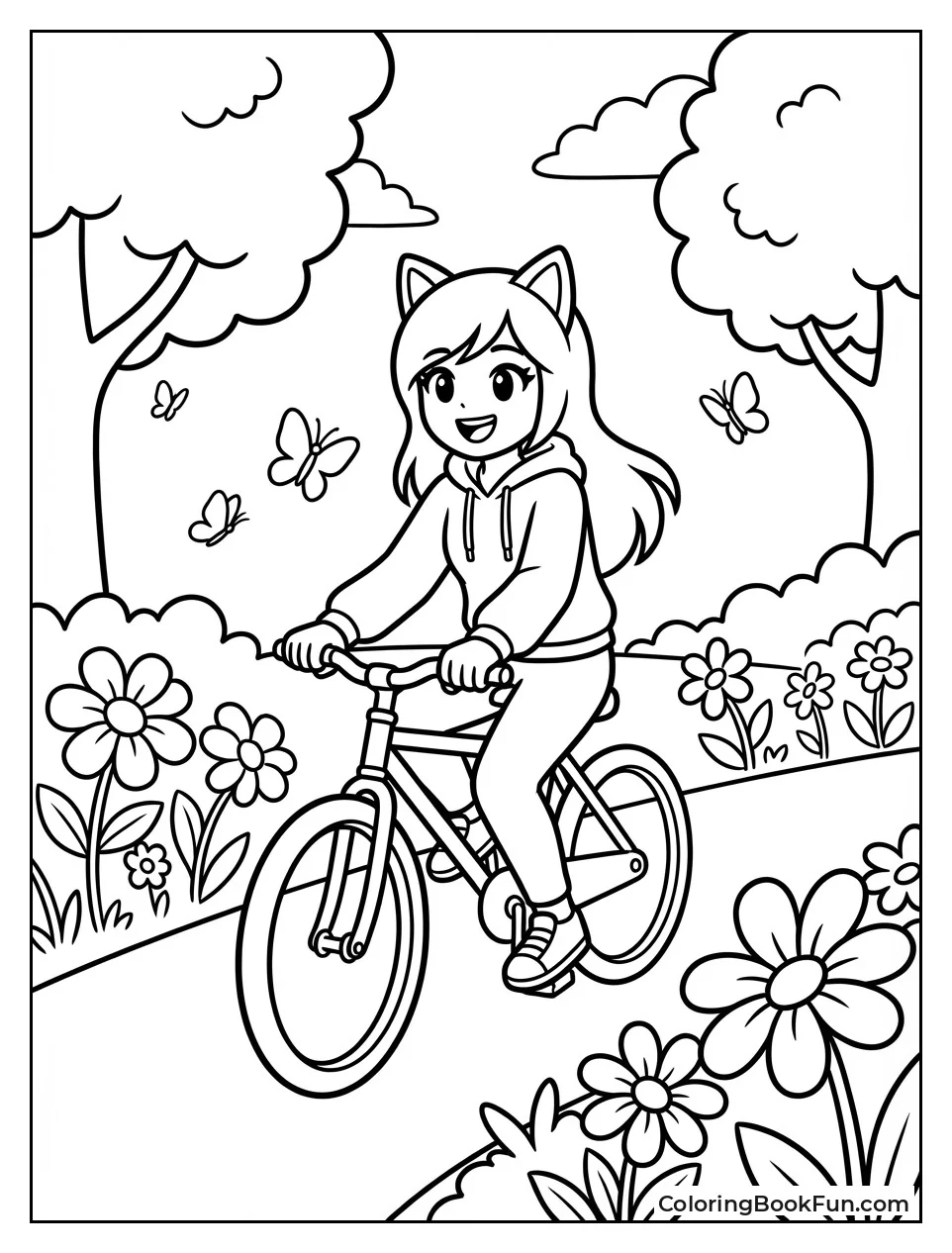 Aphmau Rides Bike through Park