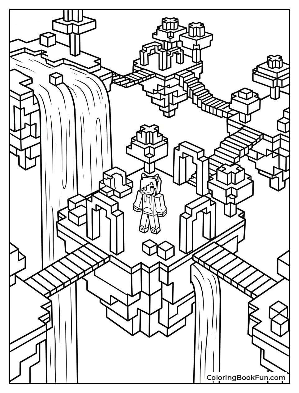 Floating Islands with Waterfalls