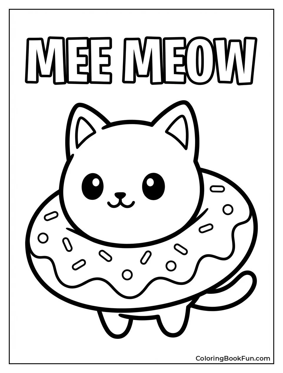 Meemeow Cat in Donut