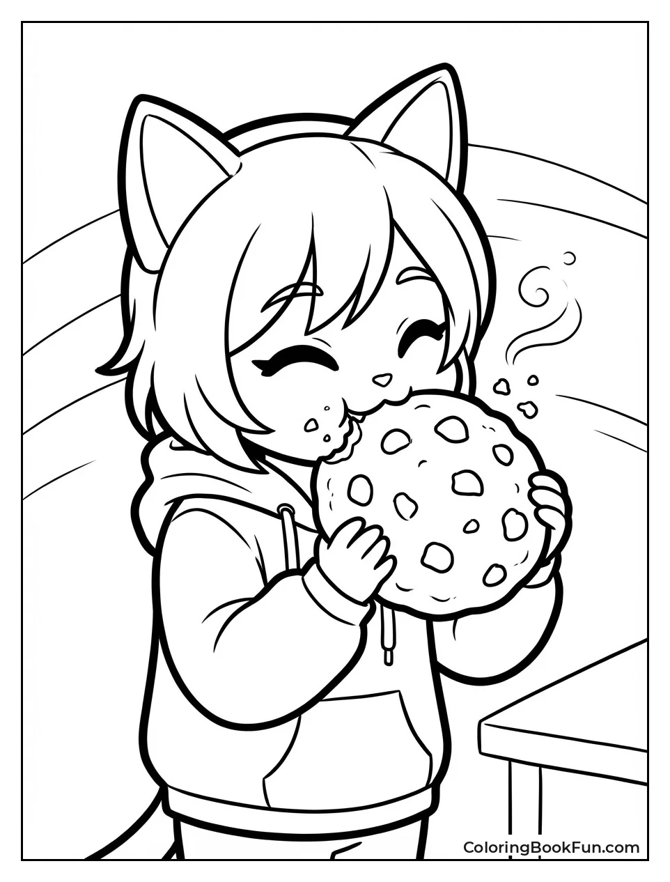 Noi Eats Giant Cookie