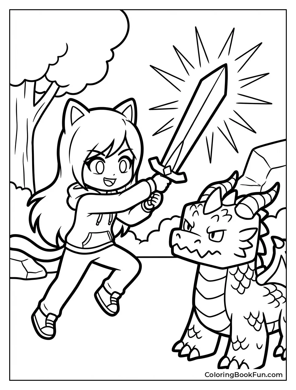 Aphmau Fights Glowing Sword Monster