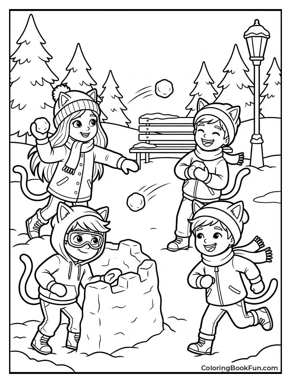 Gang Fights Snowball Battle