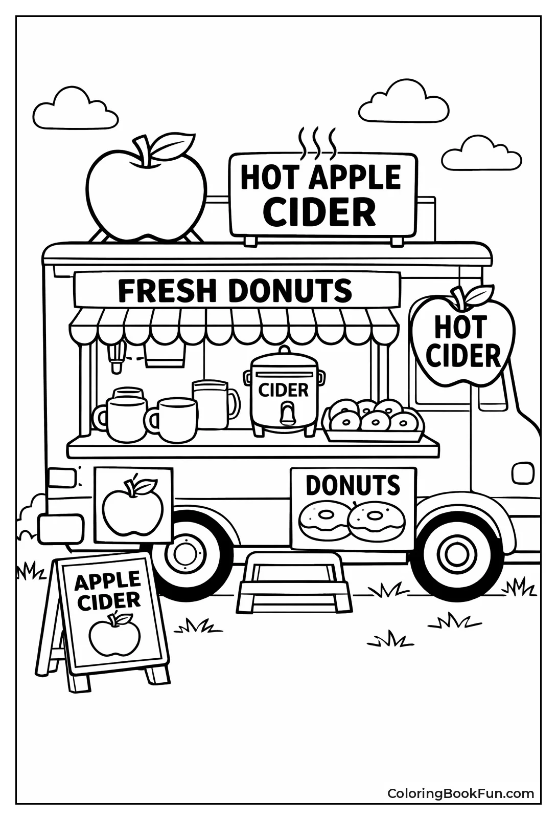 Cider Truck Serving Donuts