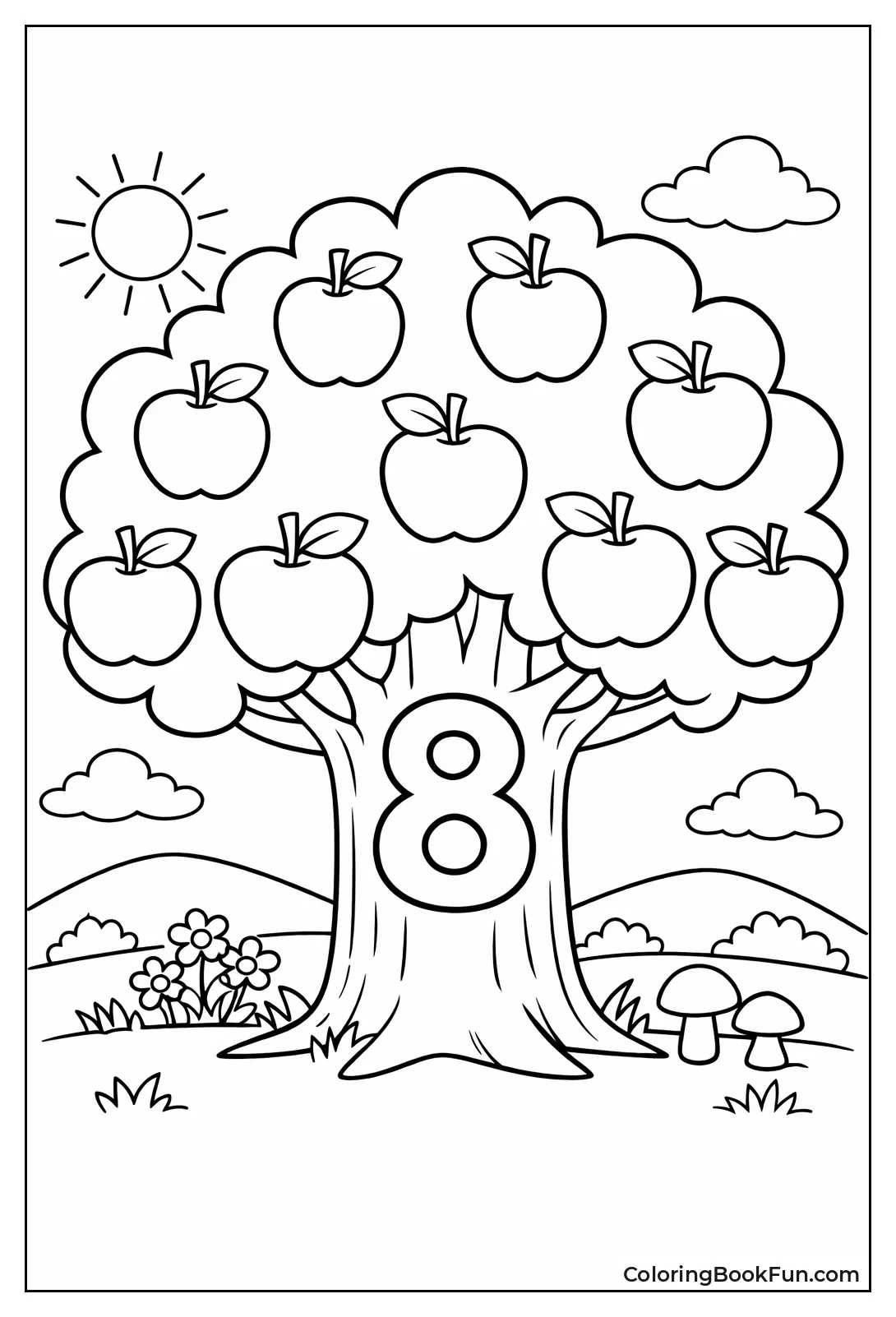 Apple Tree with Counting Apples