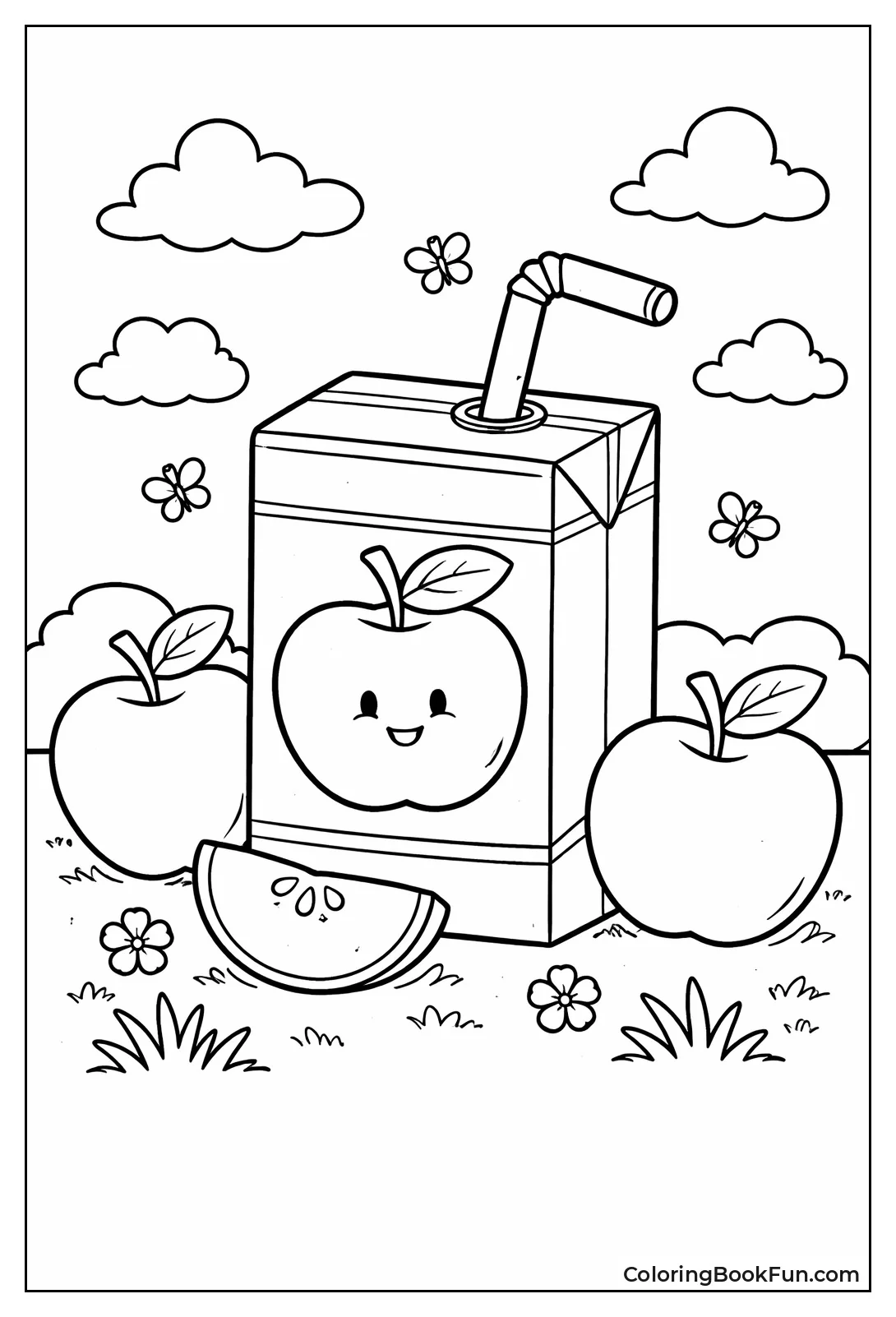 Apple Juice Box Straw