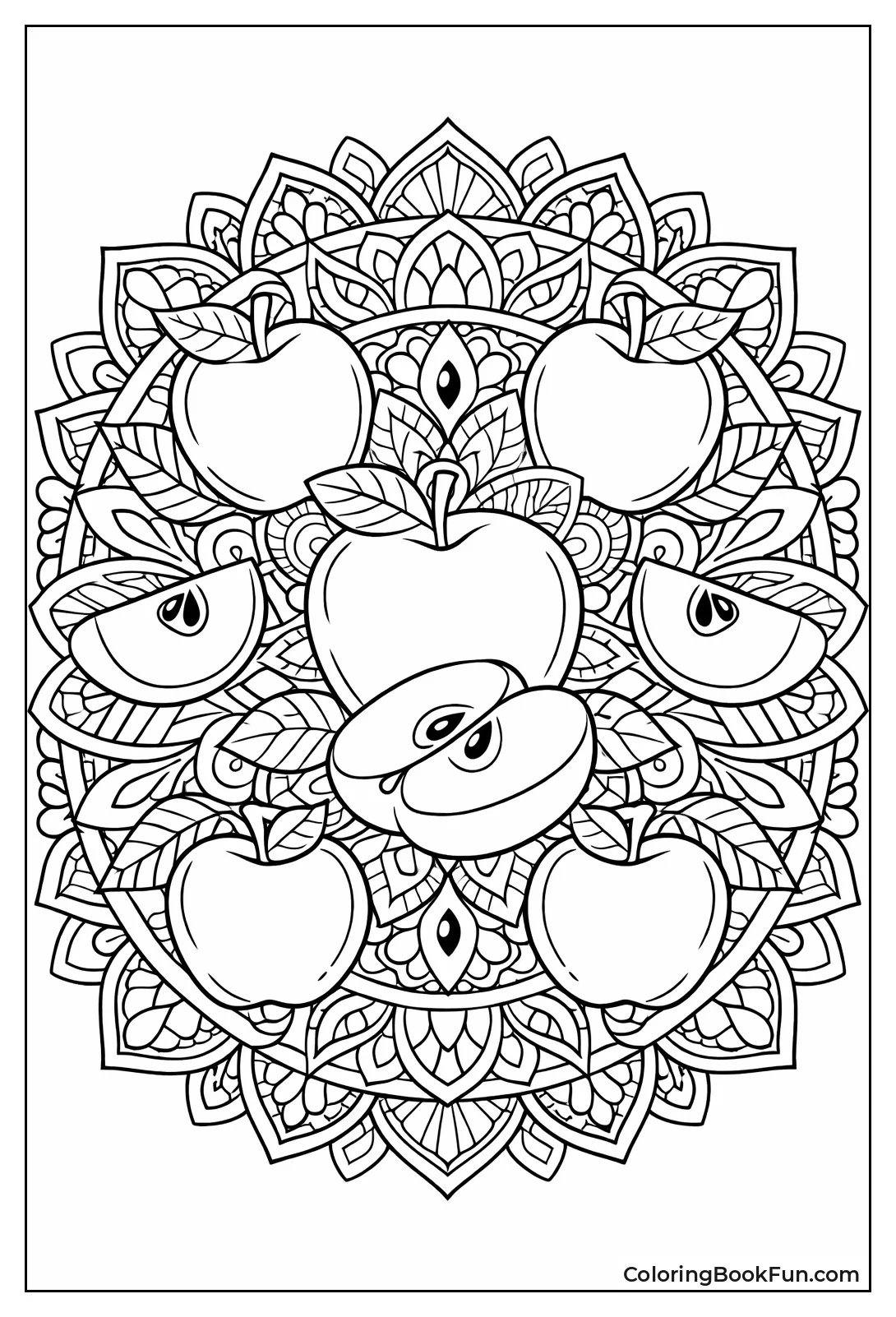 Swirly Apple Mandala Pattern