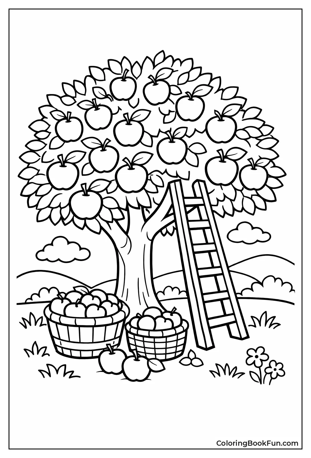 Apple Tree with Ladder