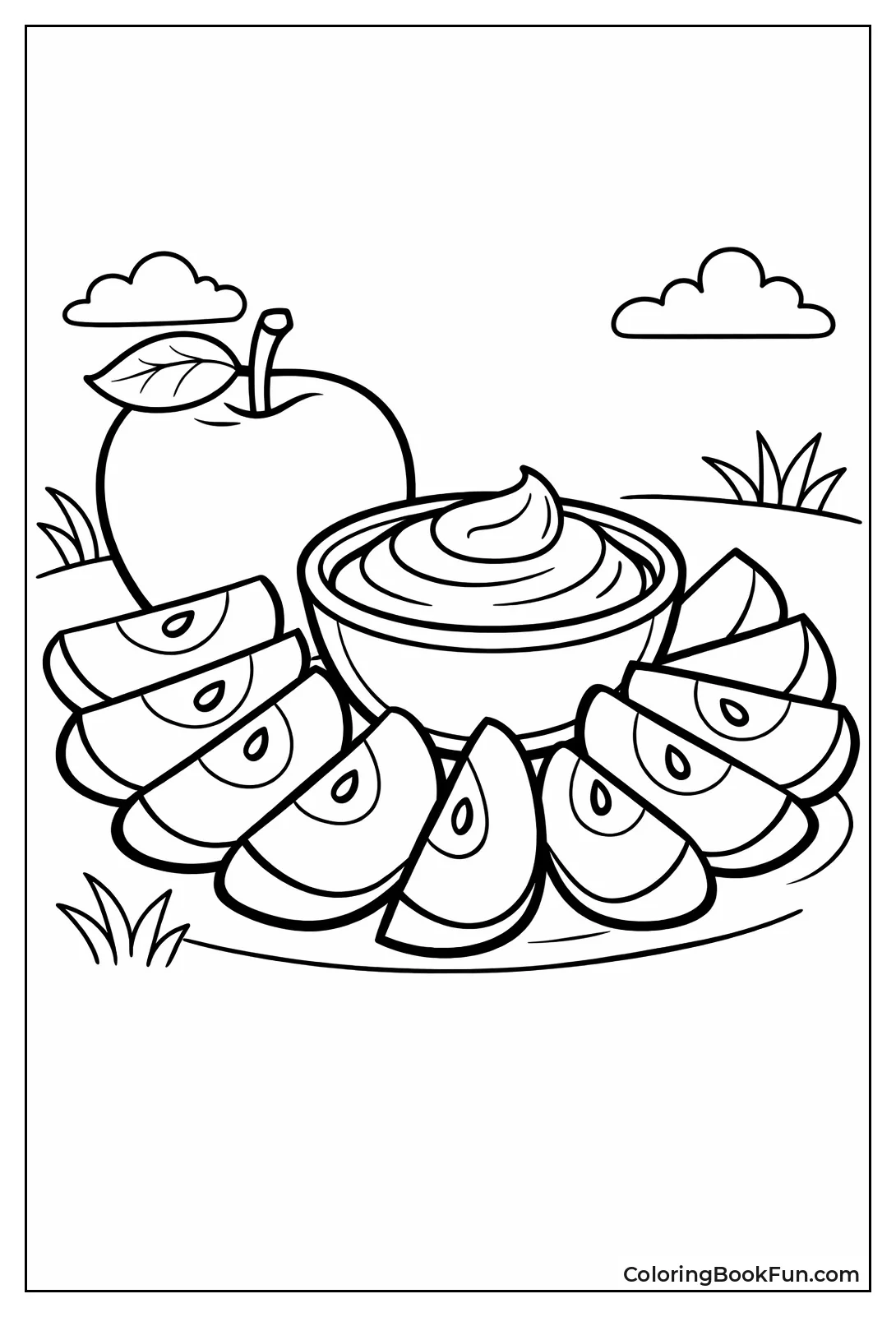 Apple Wedges with Dip