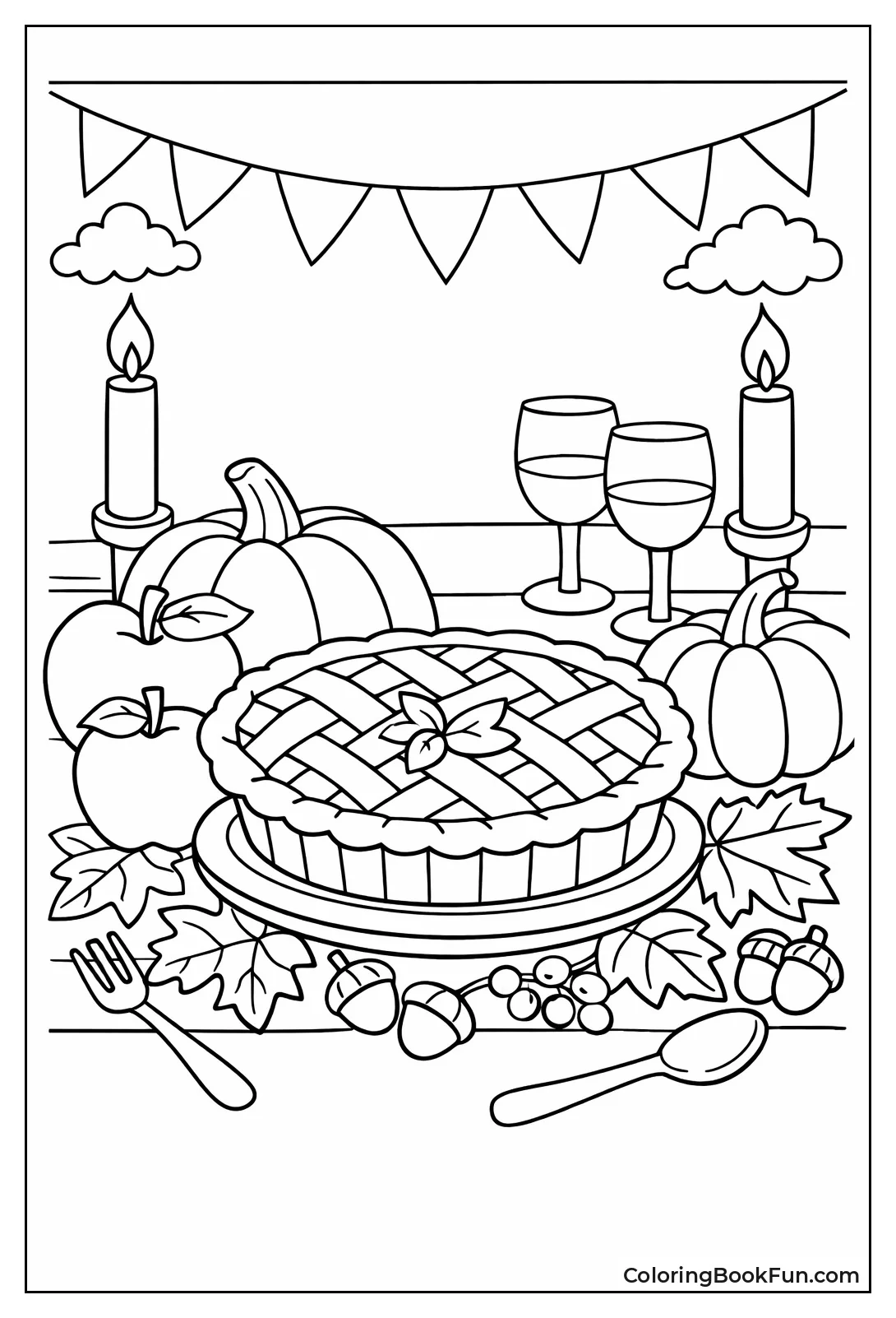 Apple Pie Thanksgiving Table