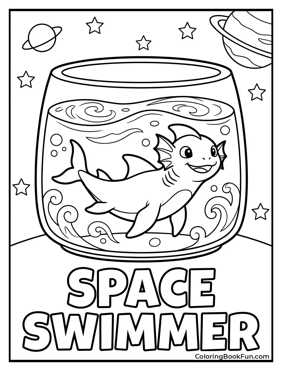 Finned Alien Swims in Tank