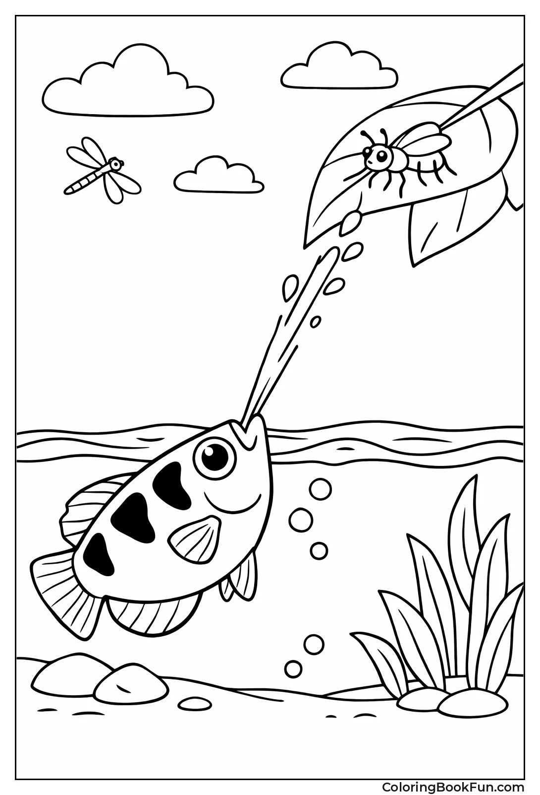 Archerfish Spits at Bug