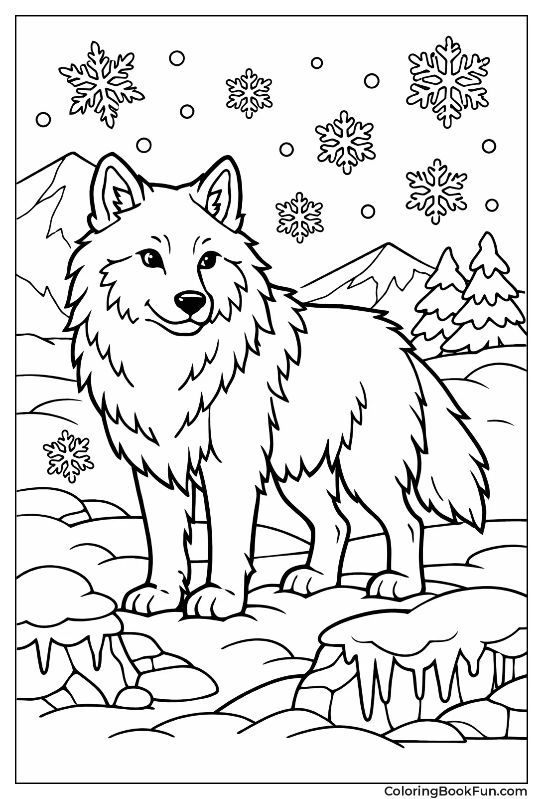 Arctic Wolf in Snow