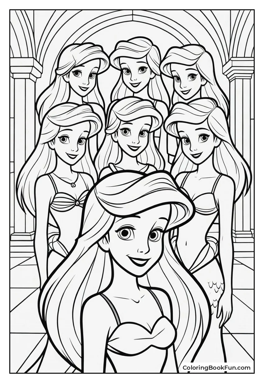 Ariel Posing with Sisters